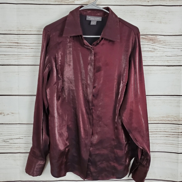 Working Classics Designs & Co Tops - Working Classics Designs | Burgundy Shimmer Top